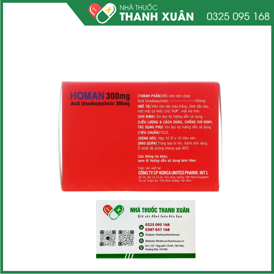 Homan 300mg trị xơ gan ứ mật nguyên phát